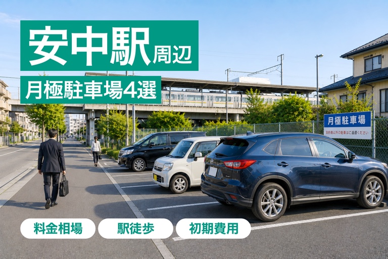 安中駅周辺の月極駐車場4選|料金相場・駅徒歩・初期費用を比較