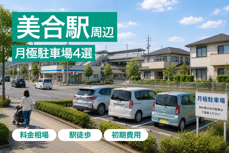 美合駅周辺の月極駐車場4選|駅前10,450円・徒歩14分で6,000円台の価格差を比較